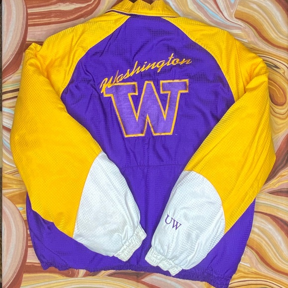 Vintage Washington Huskies Jacket 90s XL Purple - Picture 4 of 8